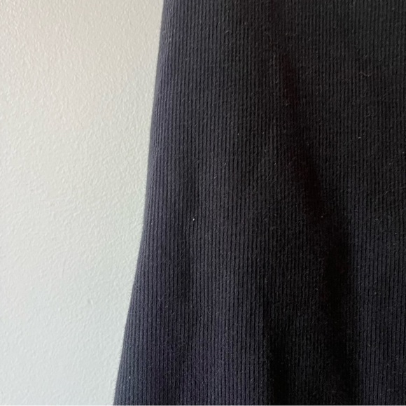 American Eagle Black Ribbed Halter Bodysuit XL Adjustable Back Snap Closure - Picture 7 of 9